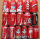 COCA COLA Lot 16 Cans 330 / 200ml Different Top Empty From Lithuania LV EE 2014-2021's - Cannettes