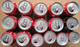 COCA COLA Lot 16 Cans 330 / 200ml Different Top Empty From Lithuania LV EE 2014-2021's - Cans