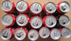 COCA COLA Lot 16 Cans 330 / 200ml Different Top Empty From Lithuania LV EE 2014-2021's - Blikken