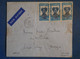 I 3 TCHAD BELLE LETTRE1935 PAR AVION FORT LAMY POUR SAINT AULAYE FRANCE + BANDE DE 3 T.P + AFRANCH PLAISANT - Covers & Documents