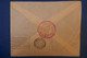 B76 MAROC LETTRE 1943 FES PAR AVION POUR LYON FRANCE + CACHETS ROUGE DE FES ET PAR MARSEILLE - Lettres & Documents