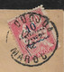 Maroc Lettre De Oudjda Avec Demi Taxe N°20 Oblitéré De Berguent. RARE. - Timbres-taxe