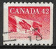 Canada 1991. Scott #1394 (U) Flag - Roulettes