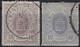 Luxembourg - Luxemburg - Timbres - 1865   2x10C.  °   Michel 17a , 19c   VC. 10,- - 1859-1880 Armarios