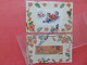 Cp Lot 2 Cartes Representation Timbres Motif Fleurs + Decoupage - Briefmarken (Abbildungen)