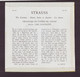 45 T Strauss " Vie D'artiste + Aimer, Boire Et Chanter + La Chasse " - Klassik