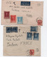 IRAN- 1943/46  - 2 Enveloppes Sans Cor.par Avion  Taxées - ( Riza Pahlavi ) Pour La France-   6 Timbres - - Iran