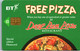 19655 - Großbritannien - Free Pizza , Deep Pan Pizza Restaurant , Special Edition Phonecard - Andere & Zonder Classificatie