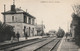 CARTE POSTALE ORIGINALE  ANCIENNE : LIMERAY TRAIN VAPEUR DE VOYAGEURS ARRIVANT EN GARE ANIMEE INDRE ET LOIRE (37) - Stazioni Con Treni