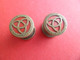 Paire De Boutons De Manchettes Ancien Sigle Auto Voiture TOYOTA émail - Cuff Links & Studs