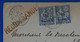 R14 EGYPTE FRANCE BELLE LETTRE RECOM.1924 ALEXANDRIE POUR PARIS FRANCE+ PAIRE DE T.P SURCHARGES+ AFFRANCH PLAISANT - Cartas & Documentos