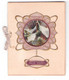 Petite Carte Carnet Anglaise Avec Cordelette Best Wishes A Happy New Year Années 20 - New Year