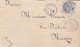 LETTRE. 27 NOV 1895. HONG-KONG. 5c. POUR LA FRANCE NANCY. LIGNE N  PAQ.FR.N° 1 - Covers & Documents