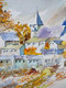 Aquarelle De Pol Ledent. Village De Awagne. Dinant. Automne. Régionalisme. - Aquarelles