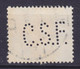 Denmark Perfin Perforé Lochung (C57) 'C.S.F.' C. Schous Fabriker 1925 Mi. 149, 40 Øre Chr. X. KØBENHAVN Cds. - Plaatfouten En Curiosa