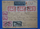 O18 INDO CHINE BELLE LETTRE RECOM 1948 VOYAGEE PAR AVION SAIGON A PARIS FRANCE + BANDE DE 3 T.P+ AFFRANCH. PLAISANT - Lettres & Documents