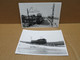 TRAMWAY VOLENDAM AMSTERDAM (Pays Bas) 2 Cartes Photos Tramways Paysages De Neige 1955 - Volendam