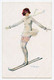 Illustrateur A.Penot.woman.femme à Ski,robe Lègère Bas,jarretière,casquette à La Gavroche Mode Parisienne.sexy.glamour - Andere & Zonder Classificatie