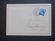 CSSR 1945 Freimarken Lindenzweig Nr.427 Als Eckrandstück Unten Rechts Mit Stempel Praha 1 Vom 1.7.1945 + 2. Postkarte - Briefe U. Dokumente