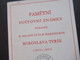 CSSR 1932 Sonderblatt Miroslava Tyrse 1832 - 1932 SST Praha IX. Slet Vsesokolsky - Briefe U. Dokumente