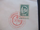 CSSR 1935 Thomas Garigue Massaryk Nr.332 SST / Sonderstempel In Rot Moravska Und Ministerstvo Post A Telegrafu - Covers & Documents