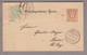 Liechtenstein 1890-07-10 Vaduz Ganzsache AT 2 KR + Marke 3 KR Mi#P43 + Mi#45 Nach Baar ZG - ...-1912 Préphilatélie