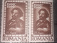 Stamps Errors Romania  1947 Mi 1050, Art Painting Repin With Printed  Double Line Vertical  Color Paar X2 Mnh Unused - Variétés Et Curiosités