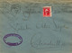 1934 ALBACETE , SOBRE CIRCULADO A CHINCHILLA CON LLEGADA EN AZUL AL DORSO . BANCO DE ESPAÑA - Lettres & Documents