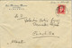 1934  ALBACETE , SOBRE CIRCULADO  A CHINCHILLA CON LLEGADA EN AZUL AL DORSO , MAT. " ALCANCE ESTACIÓN " - Lettres & Documents