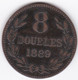 Guernesey 8 Doubles 1889 H. Bronze . KM# 7 - Guernesey