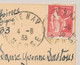 France - 1933 - 50c On Postcard From Stenay /Meuse - Réexpédié Par Hotel ... To Paris - Bouillon Le Chateau - Storia Postale
