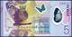 SAN TOME - SAO TOME AND PRINCIPE - ST. THOMAS 5 DOBRAS PICK 70 POLYMER BUTTERFLY SHREW 2016 UNC - São Tomé U. Príncipe