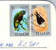 (2 B 7) St Lucia  - Posted To Denmark - Washington DC (17 X 13.5 Cm) Birds Stamps - Saint Lucia