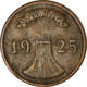 Monnaie, Allemagne, République De Weimar, 2 Reichspfennig, 1925, Muldenhütten - 2 Rentenpfennig & 2 Reichspfennig