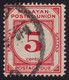MALAYAN POSTAL UNION 1951 Postage Due 5c P14 Wmk.MSCA Sc#J24 - USED @N013 - Malayan Postal Union
