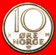 * LARGE MONOGRAM Becomes Smaller: NORWAY ★ 10 ORE 1988! MINT LUSTRE! LOW START ★ NO RESERVE! - Noruega