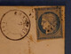 F5 FRANCE BELLE LETTRE 1852 CHAMPEIX POUR MARSAC + N 4 SEUL SUR LETTRE+ AFFRANCHISSEMENT INTERESSANT - 1849-1850 Cérès