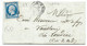 N° 14 BLEU NAPOLEON SUR LETTRE / ST HILAIRE DU HARCOUET POUR VAUBLANC / 20 FEV 1857 / PC 3114 IND 4 - 1849-1876: Classic Period