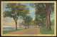 Bridgeport CT Seaside Park Drive Postcard 1935 - Bridgeport