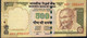 INDIA P99f4 500 RUPEES 2010 LETTER R Signature 20 F-VF NO P.h. - Inde