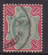 India Edward V11 1R Green And Red Good Used - Andere & Zonder Classificatie