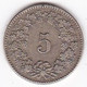 Suisse. 5 Rappen 1873 B, En Billon , KM# 5 - 5 Rappen