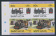 ST. LUCIA 1984 Locomotives 50 C And $ 2 Each In Superb U/M Se-tenant Pairs From The Left Margin MAJOR VARIETIES IMPERFOR - St.Lucia (1979-...)