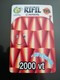 VANUATU 2000 VT  PREPAID REFIL     Fine Used    **6433** - Vanuatu