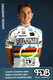 Fiche Cyclisme - Miguel Martinez, Champion Du Monde Et Olympique De Cross-country 2000 - Equipe FDB - Deportes