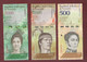 Sud America Lotto 4 Banconote Venezuela  3 Banknotes 500 2000 5000 Bolivares South America Animals - Sonstige – Amerika