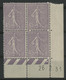 N° 197 SEMEUSE COTE 80 € Bloc De 4 Neuf * (MH) Coin Daté Du 26/2/31 - ....-1929