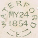 Ireland Waterford Registered 1854 REGISTERED LETTER Receipt With Green WATERFORD MY 24 1854 Cds, Thom Imprint - Prefilatelia