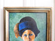 Delcampe - Alain RIGOLLIER (1955- ) Acrylique Sur Carton "Fille Aux Yeux Bleus"  Datée 2021 - Acrilici