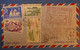 F1 ST PIERRE ET MIQUELON BELLE LETTRE RECO 1948 PREMIER VOL POUR PARIS +SURCHARGE AFFRANCHISSEMENT PLAISANT - Storia Postale